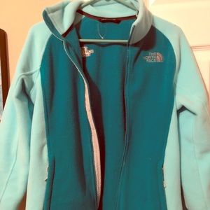 SOLD!!  turquoise North Face jacket